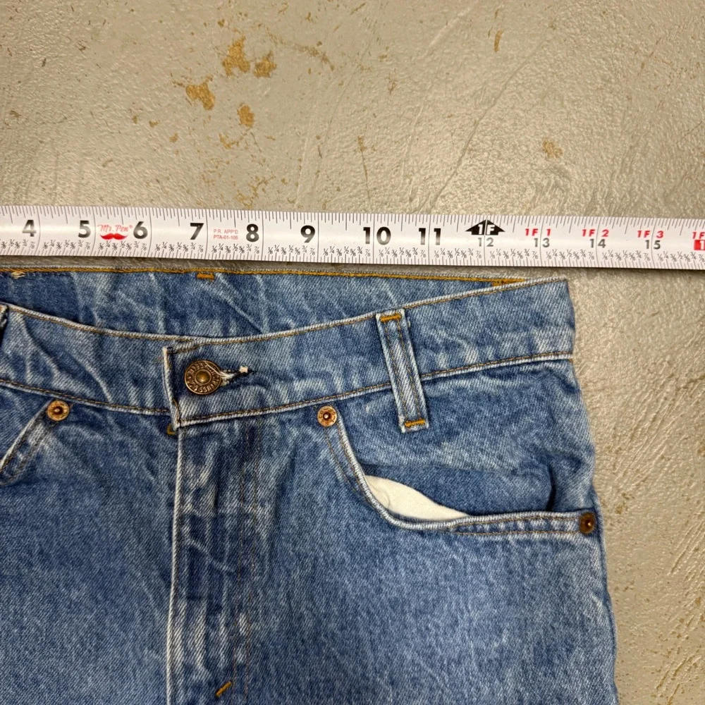 Vintage Levi's 718 Student Orange Tab Jeans Blue Made in USA Women's 27 x 28 - Picture 5 of 6